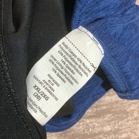 Athlux Sports Tank/Bra Blue XXL 2X  Stretchy Polyester Spandex - Picture 12 of 14